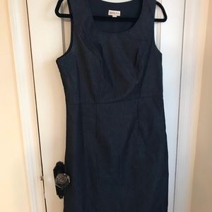 Denim colored sheath dress